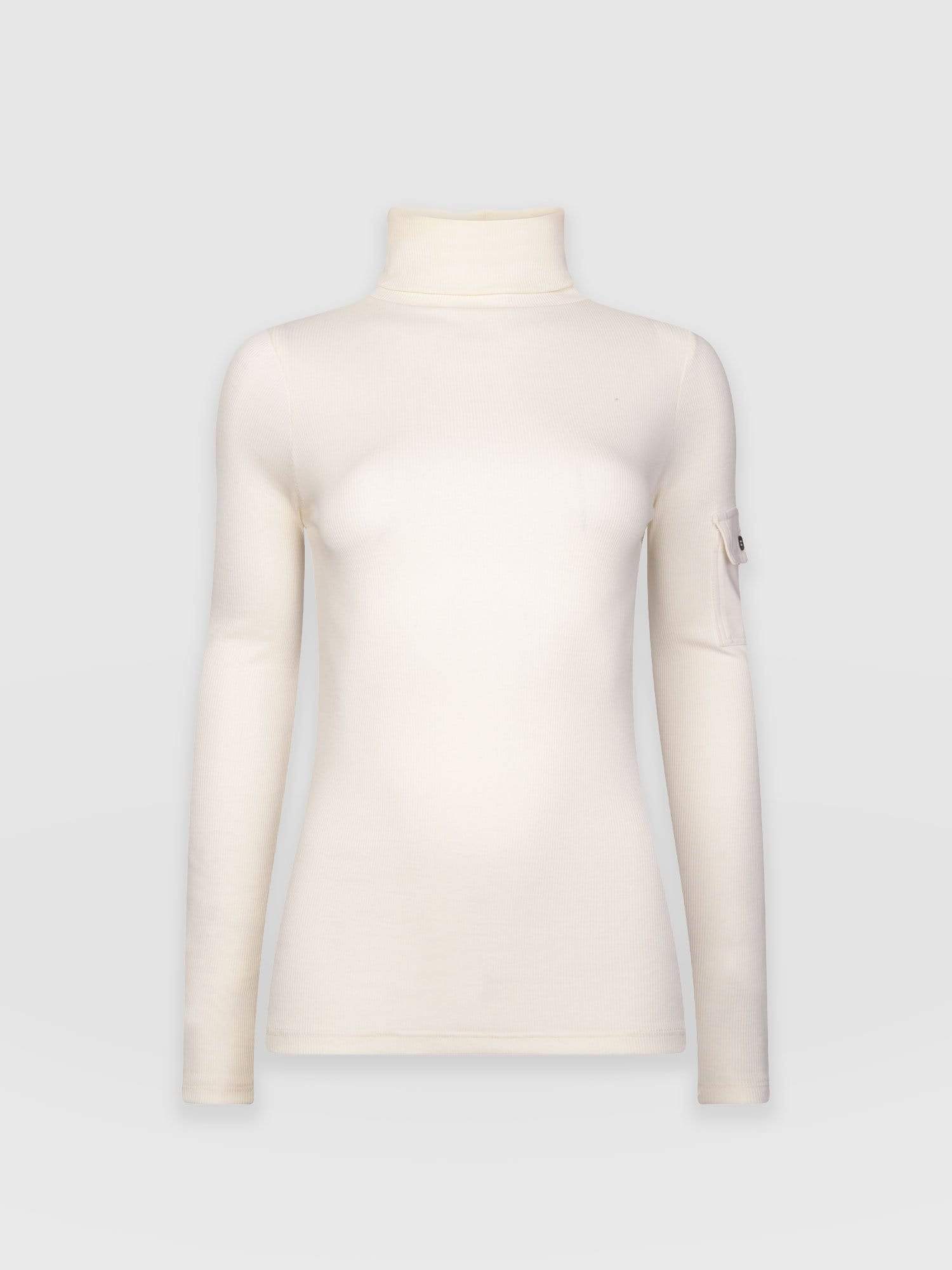 Pocket Turtle Neck Cream - Women's Sweaters | Saint + Sofia® USA